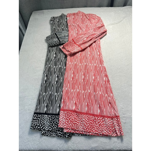Coolibar Tops - Coolibar Tunic Tops Women S Red Black White Excellent Bundle 2 UPF 50+ Geometric